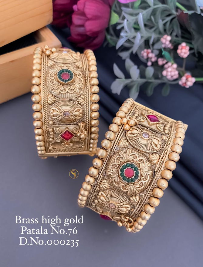 762 BH Bridal Wear Brass High Gold Patala Wholesale Shop In Surat
